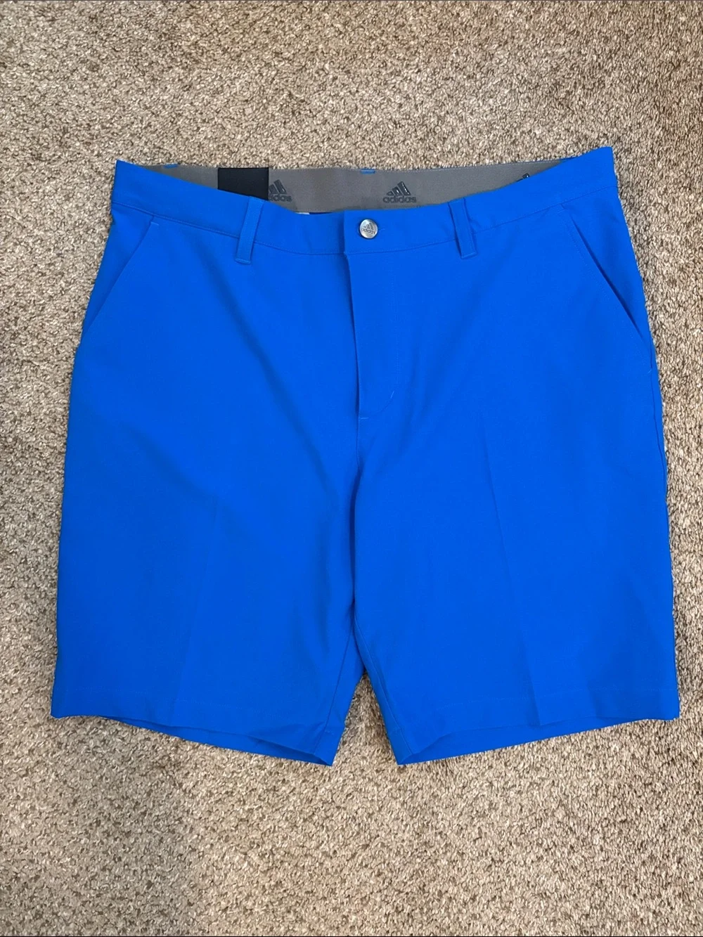adidas Men's Bright Blue Flat Front Golf Shorts